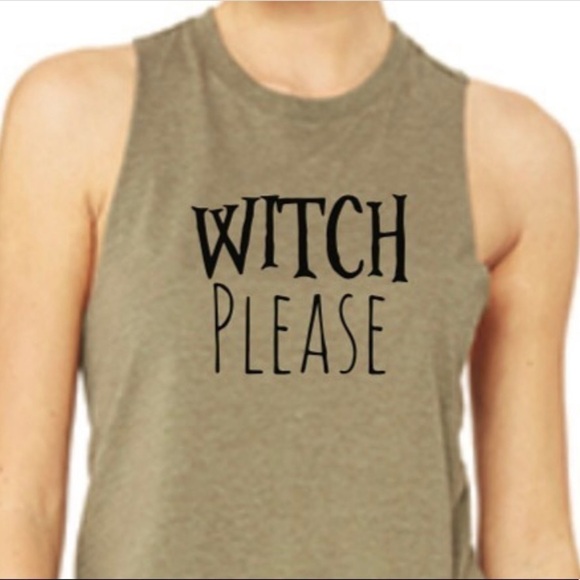 Dirty Blondes Witch Please olive crop top size L NWT last one - Picture 4 of 6